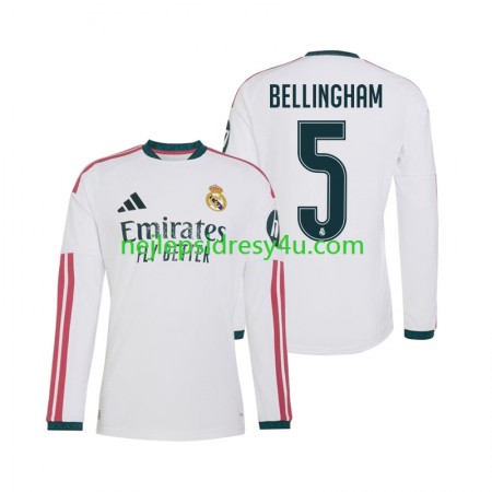 Fotbalový Dres Real Madrid Jude Bellingham 5 Domácí 2026/27 Dlouhý Rukáv Fotbalový Dres Real Madrid Jude Bellingham 5 Domácí 2026/27 Dlouhý Rukáv